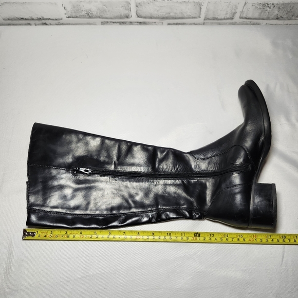 Born Crown Women's Knee-High Leather Boots Black Size 7 - Picture 16 of 16